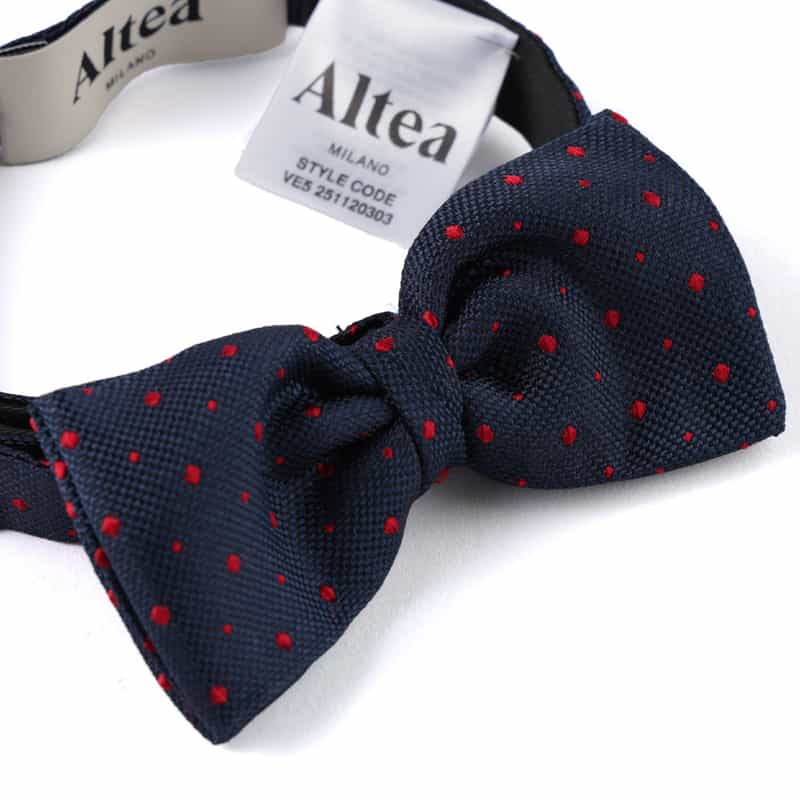 ALTEA ドット柄ボウタイ NAVY