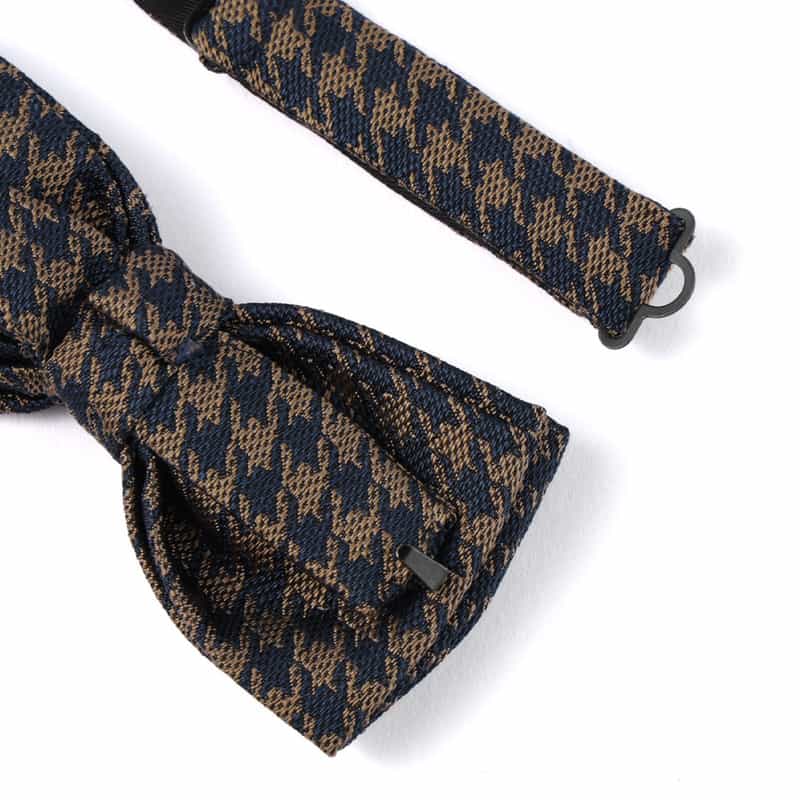 ALTEA 千鳥格子柄ボウタイ BROWN