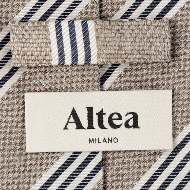 ALTEA ストライプ柄タイ GRAY