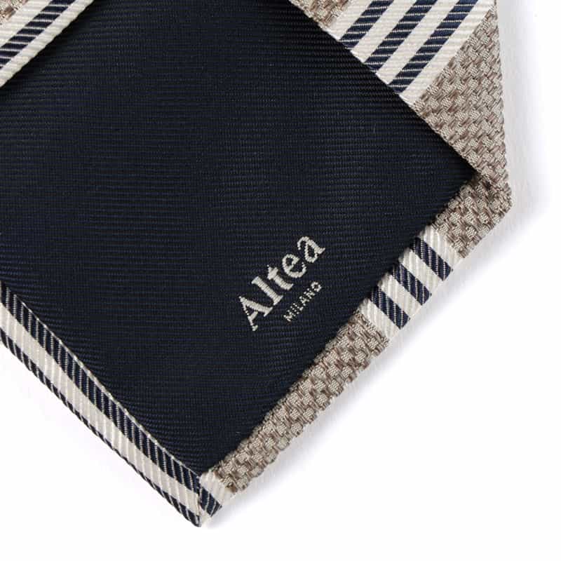 ALTEA ストライプ柄タイ GRAY