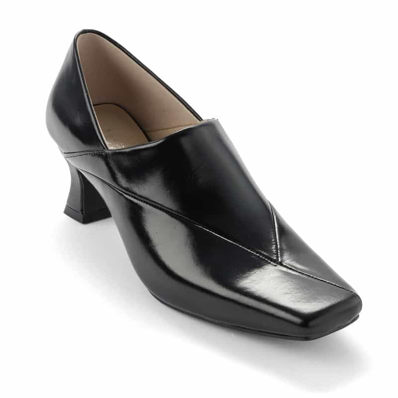 BARNEYS NEW YORK スクエアトゥ ブーティ BLACK