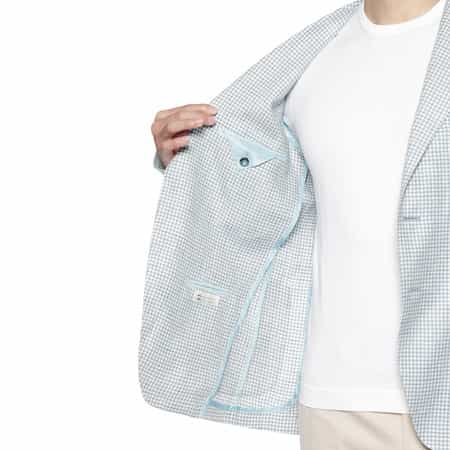 BARNEYS バーニーズ イタリア製 春夏ウールジャケット 美品 千鳥