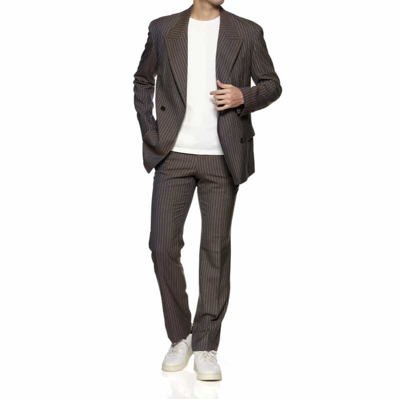 BARNEYS NEW YORK セットアップ ダブルブレステッドジャケット BROWN