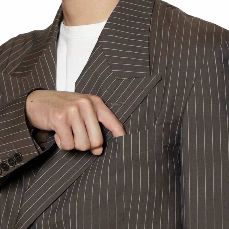 BARNEYS NEW YORK セットアップ ダブルブレステッドジャケット BROWN