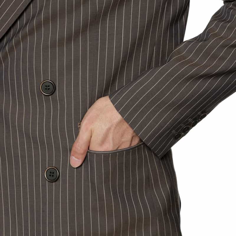 BARNEYS NEW YORK セットアップ ダブルブレステッドジャケット BROWN