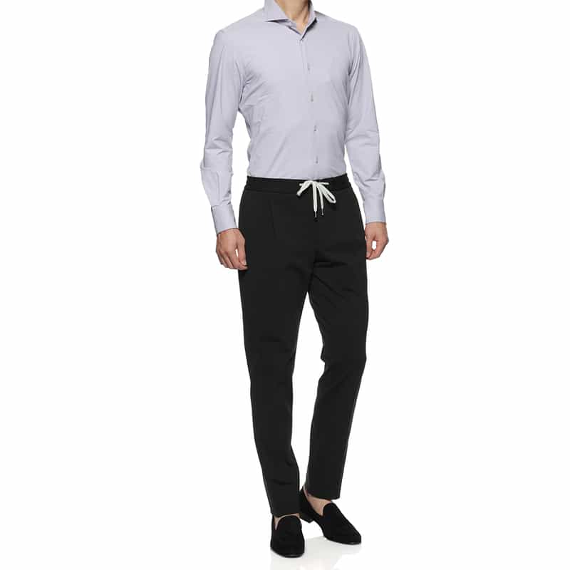 PT TORINO ドローストリング ストレッチパンツ BLACK