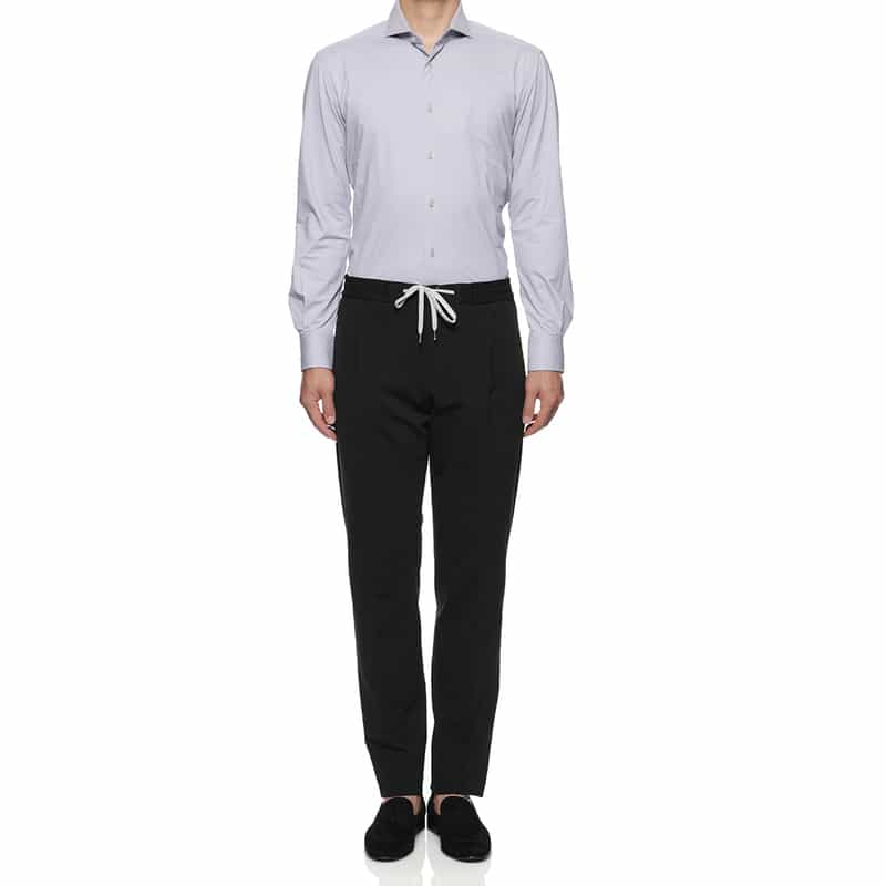 PT TORINO ドローストリング ストレッチパンツ BLACK