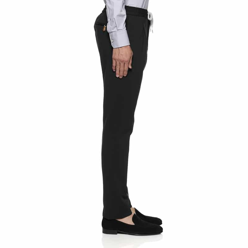 PT TORINO ドローストリング ストレッチパンツ BLACK