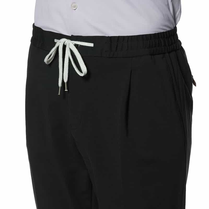 PT TORINO ドローストリング ストレッチパンツ BLACK