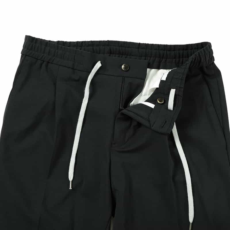 PT TORINO ドローストリング ストレッチパンツ BLACK
