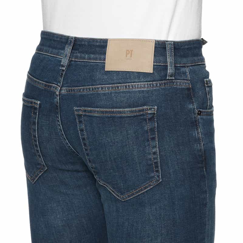 PT TORINO DENIM ストレッチブルーウォッシュデニムパンツ "SWING" NAVY