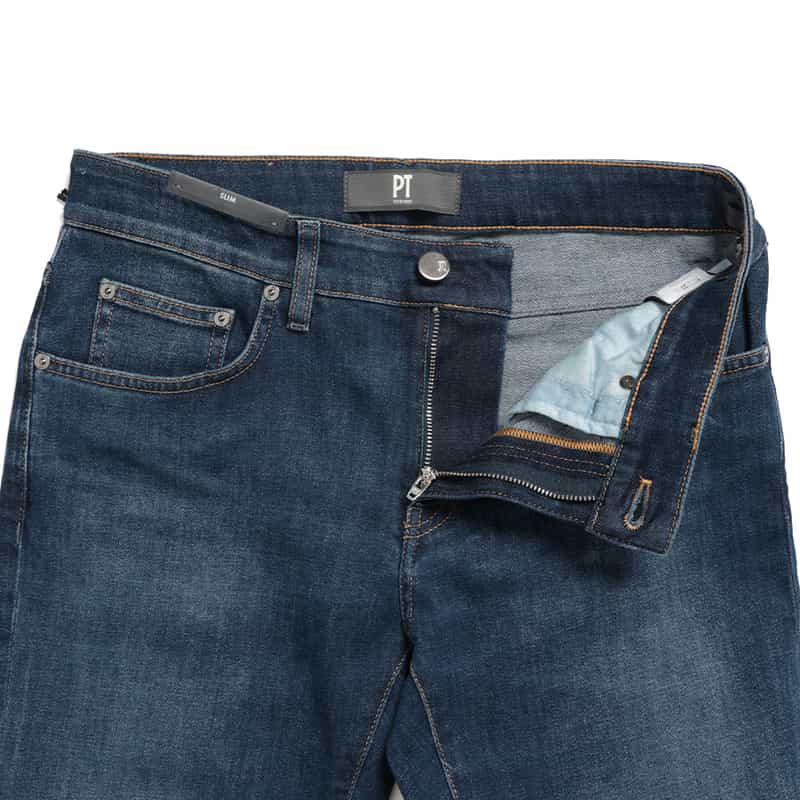 PT TORINO DENIM ストレッチブルーウォッシュデニムパンツ "SWING" NAVY