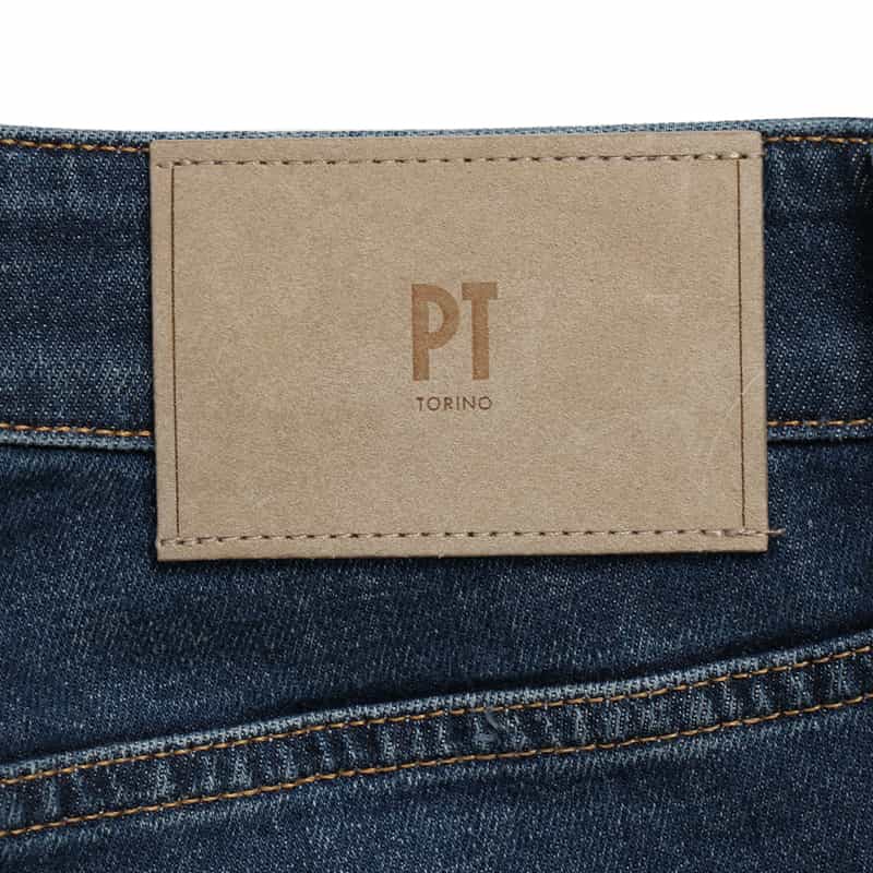 PT TORINO DENIM ストレッチブルーウォッシュデニムパンツ "SWING" NAVY