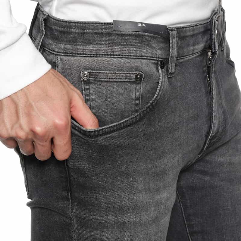 PT TORINO DENIM ブラックウォッシュデニムパンツ "SWING" GRAY