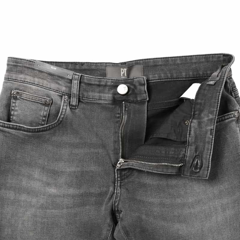 PT TORINO DENIM ブラックウォッシュデニムパンツ "SWING" GRAY