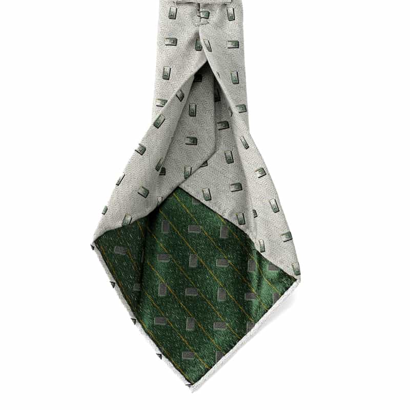 ATTO VANNUCCI FIRENZE セッテピエゲ 小紋柄タイ LIGHT GRAY