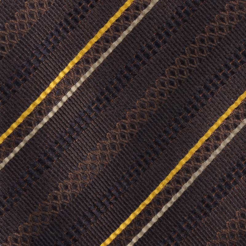 ATTO VANNUCCI FIRENZE セッテピエゲ ストライプ柄タイ BROWN