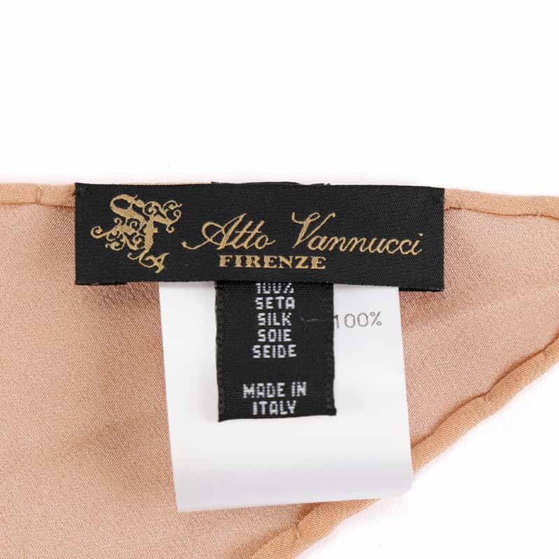 ATTO VANNUCCI FIRENZE シルクスカーフ BEIGE