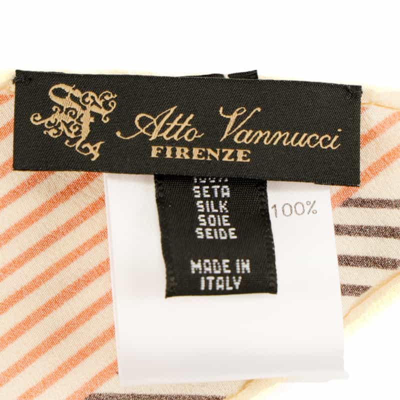 ATTO VANNUCCI FIRENZE シルクスカーフ ORANGE