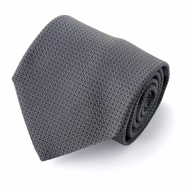 ATTO VANNUCCI FIRENZE バーニーズ　ニューヨーク限定ジャカードタイ NAVY