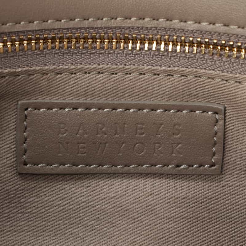 BARNEYS NEW YORK ダブルベルト ミニハンドバッグ GRAY BEIGE