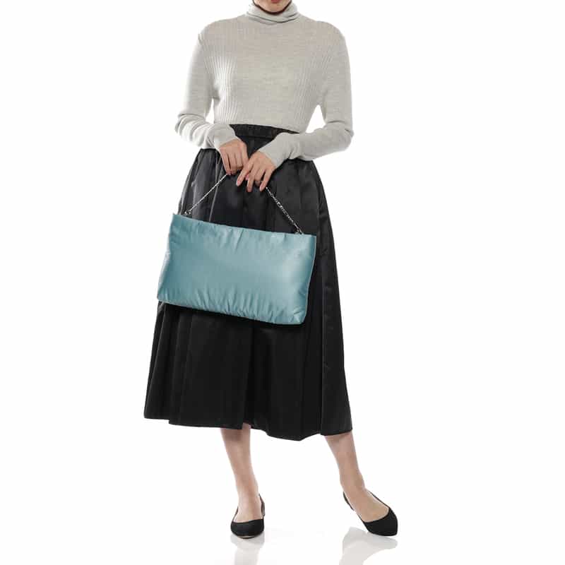 BARNEYS NEW YORK 2WAY ビッグ クラッチバッグ BLUE