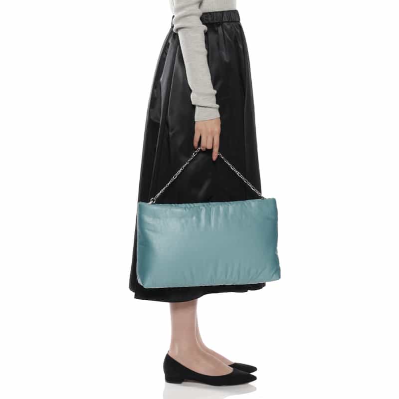 BARNEYS NEW YORK 2WAY ビッグ クラッチバッグ BLUE