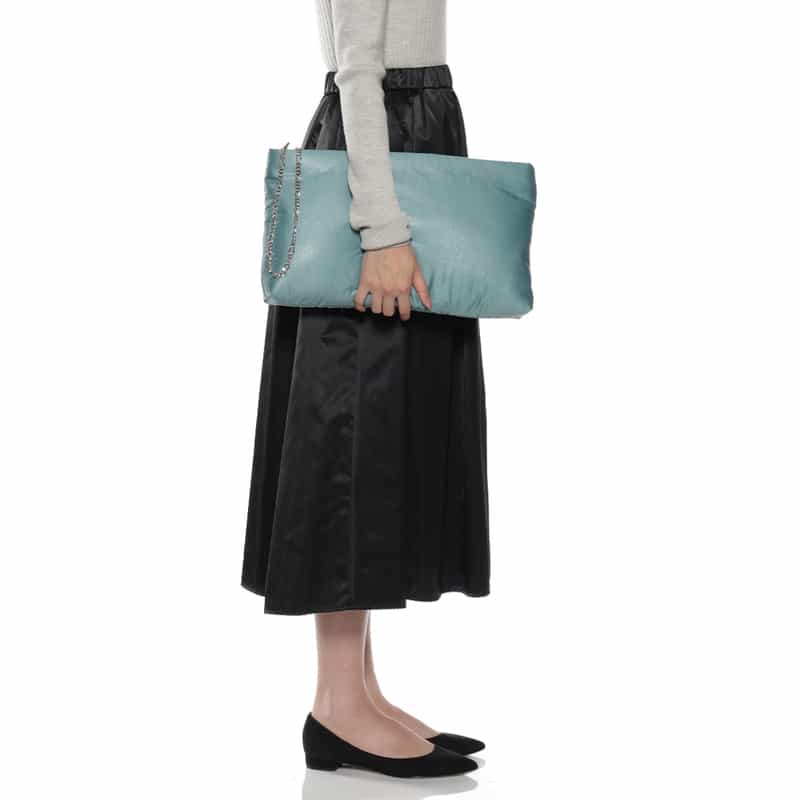 BARNEYS NEW YORK 2WAY ビッグ クラッチバッグ BLUE