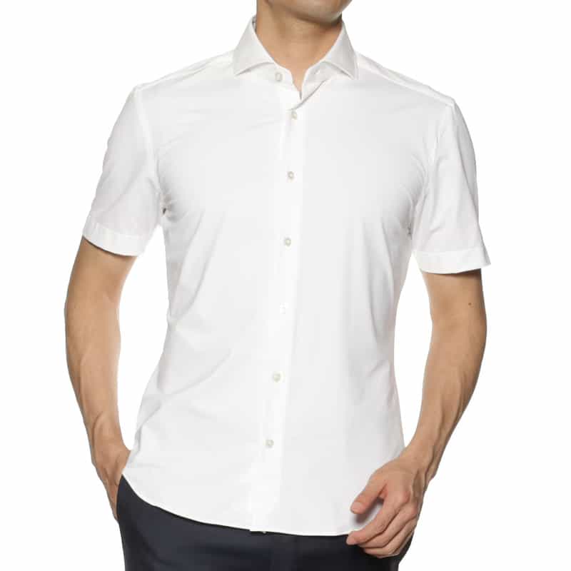 XACUS XACUS＜ザッカス＞ストレッチ半袖シャツ WHITE