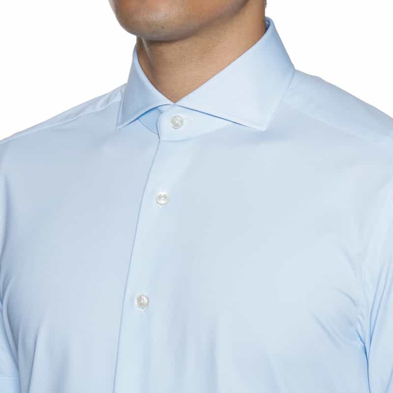 XACUS XACUS＜ザッカス＞ストレッチ半袖シャツ LT BLUE