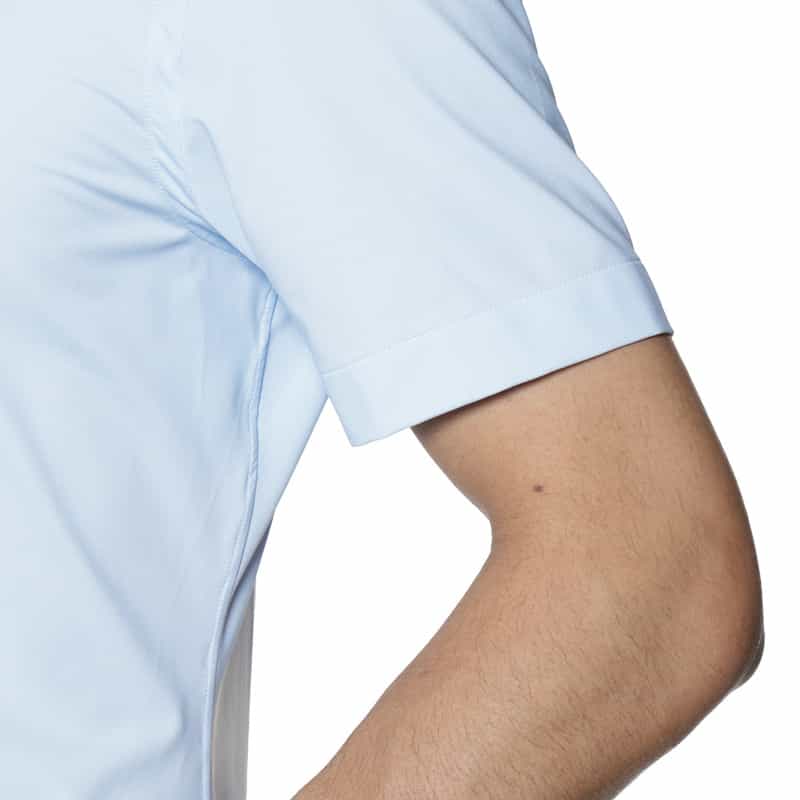 XACUS XACUS＜ザッカス＞ストレッチ半袖シャツ LT BLUE