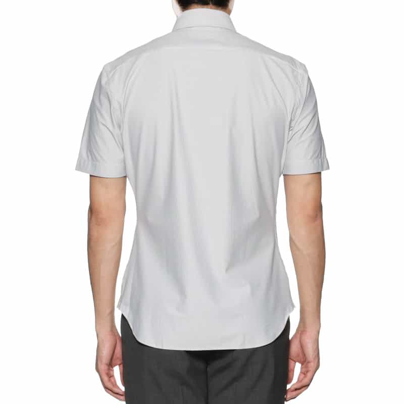 XACUS XACUS＜ザッカス＞ストライプ柄ストレッチ半袖シャツ LT GRAY