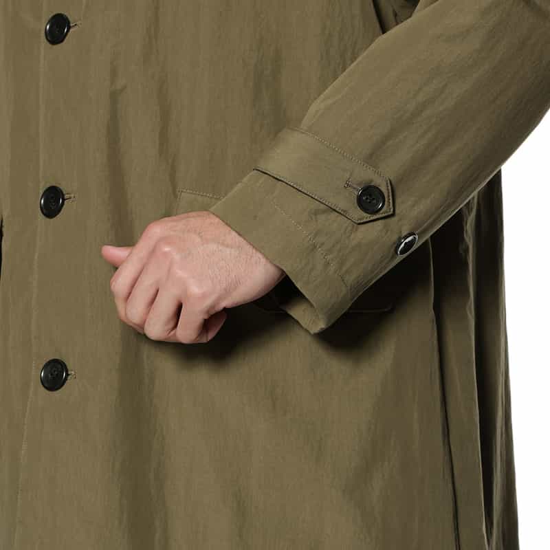 BARNEYS NEW YORK 撥水ステンカラーコート KHAKI