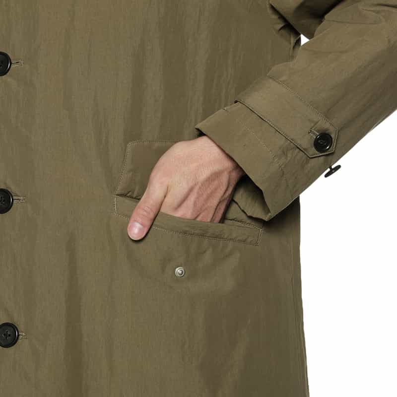 BARNEYS NEW YORK 撥水ステンカラーコート KHAKI