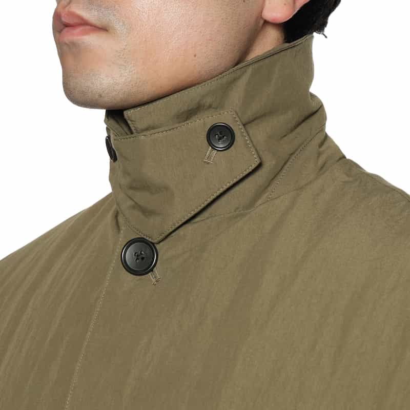 BARNEYS NEW YORK 撥水ステンカラーコート KHAKI