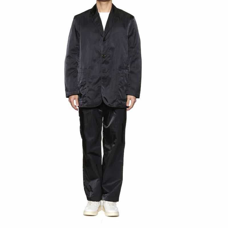 BARNEYS NEW YORK ナイロンサテン ジャケット NAVY