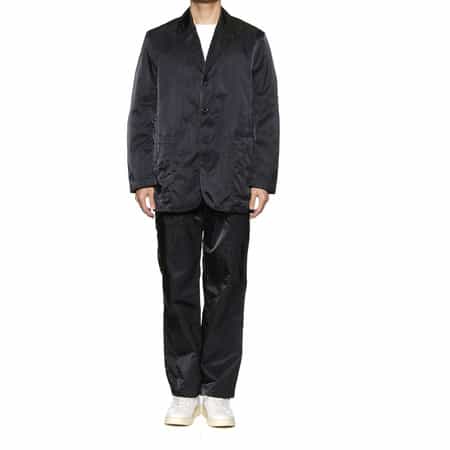 別注 STRETCHED HYBRID NO COLLAR JACKET(0 BLACK): White