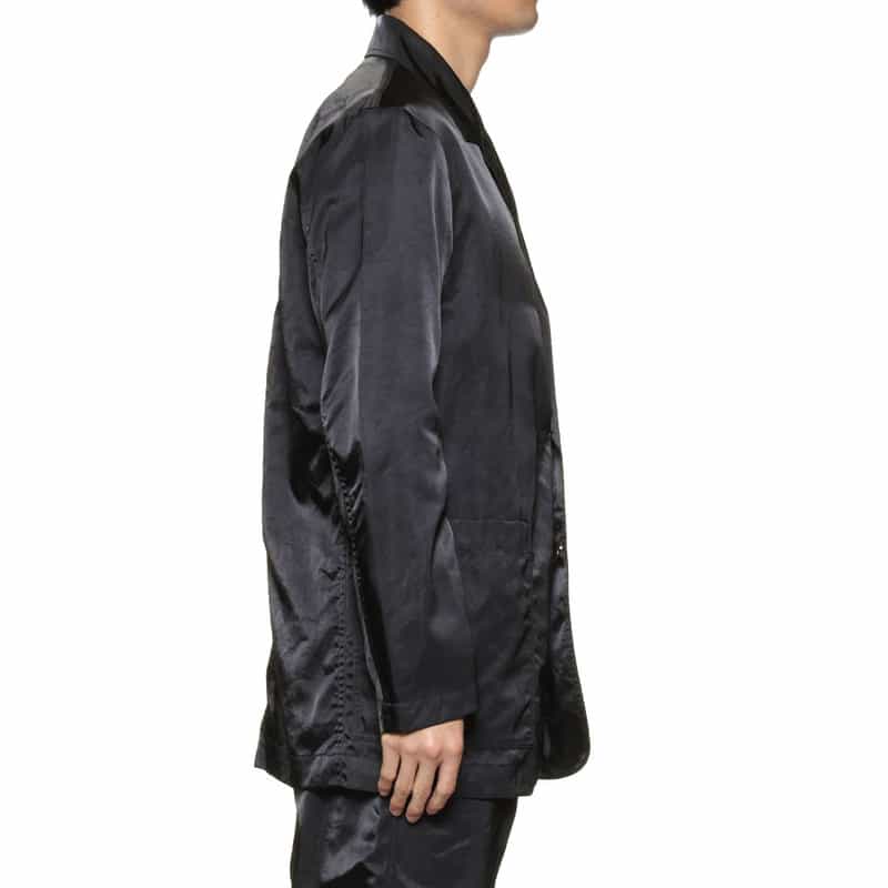 BARNEYS NEW YORK ナイロンサテン ジャケット NAVY