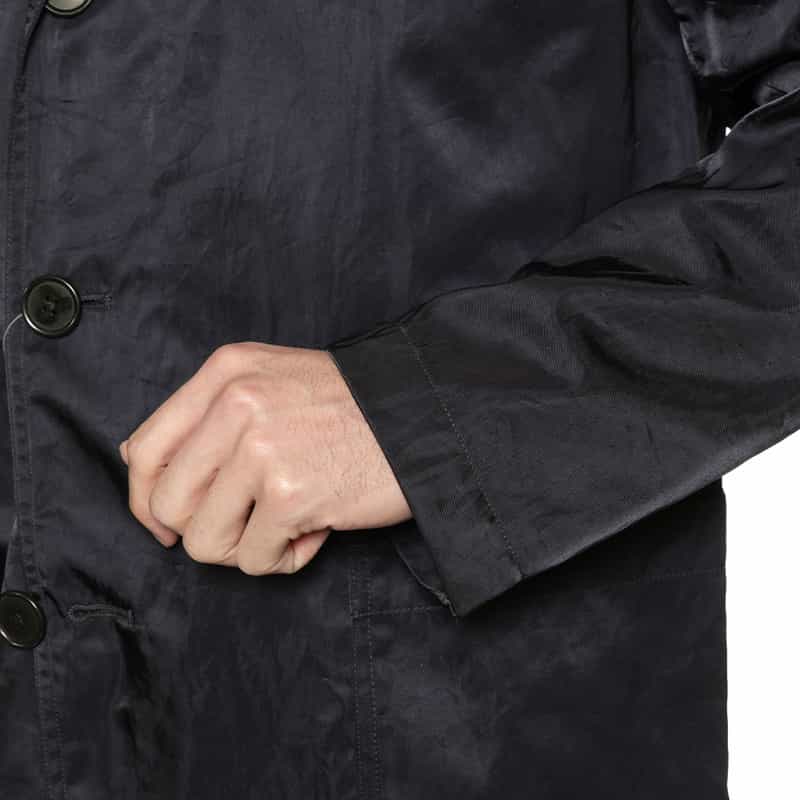 BARNEYS NEW YORK ナイロンサテン ジャケット NAVY