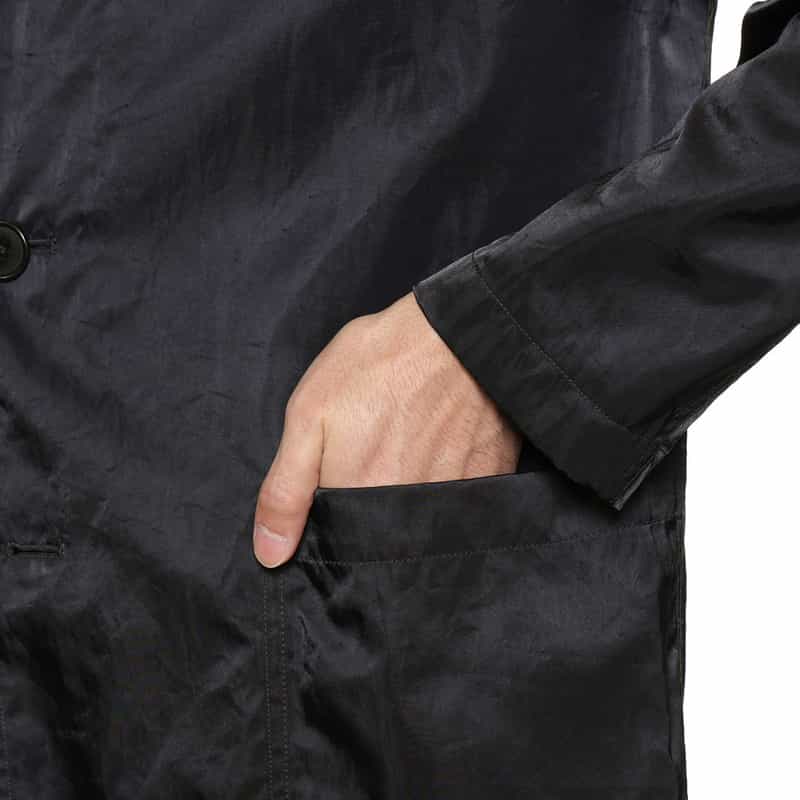 BARNEYS NEW YORK ナイロンサテン ジャケット NAVY