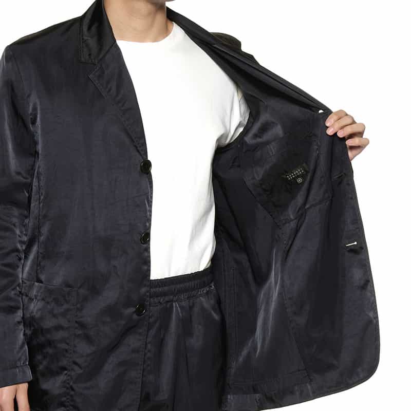 BARNEYS NEW YORK ナイロンサテン ジャケット NAVY
