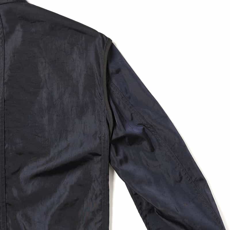 BARNEYS NEW YORK ナイロンサテン ジャケット NAVY