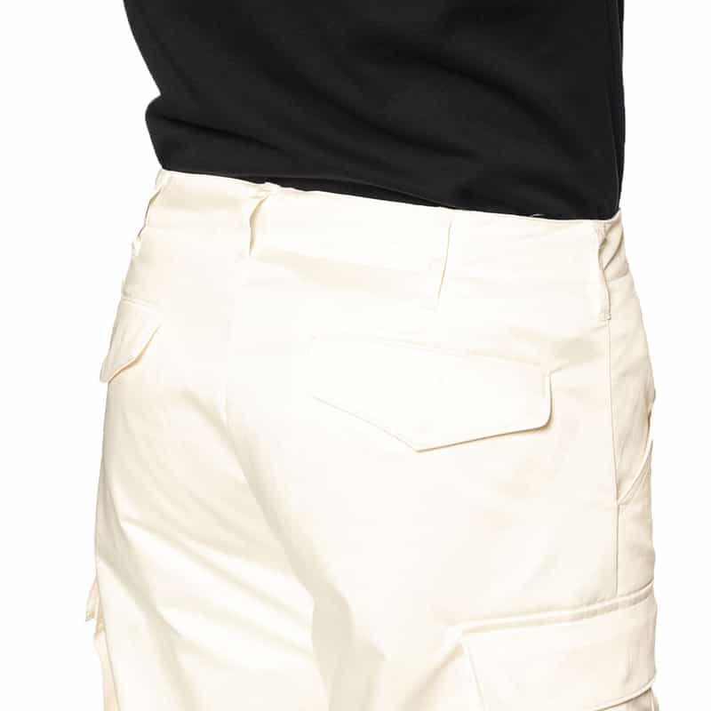 BARNEYS NEW YORK フェイクレザー イージーカーゴパンツ WHITE