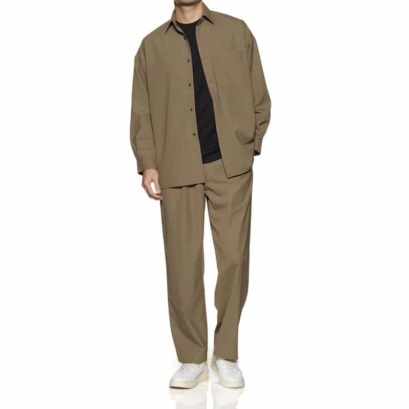 BARNEYS NEW YORK 2タックイージーパンツ BEIGE