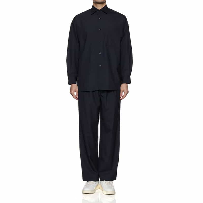 BARNEYS NEW YORK レギュラーカラーシャツ NAVY