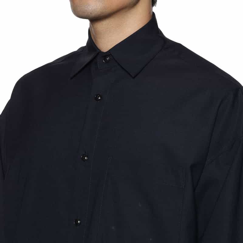 BARNEYS NEW YORK レギュラーカラーシャツ NAVY