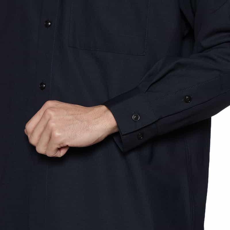 BARNEYS NEW YORK レギュラーカラーシャツ NAVY