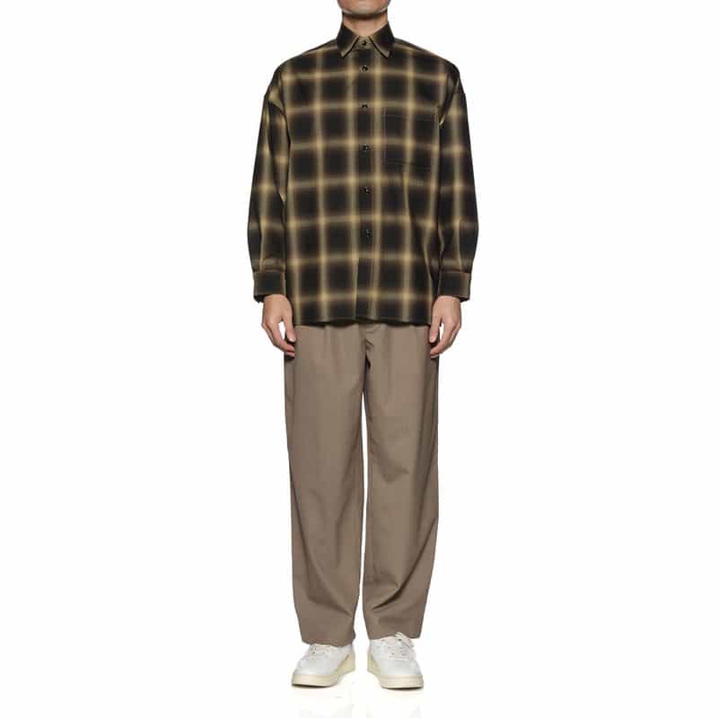 BARNEYS NEW YORK チェック柄シャツ YELLOW
