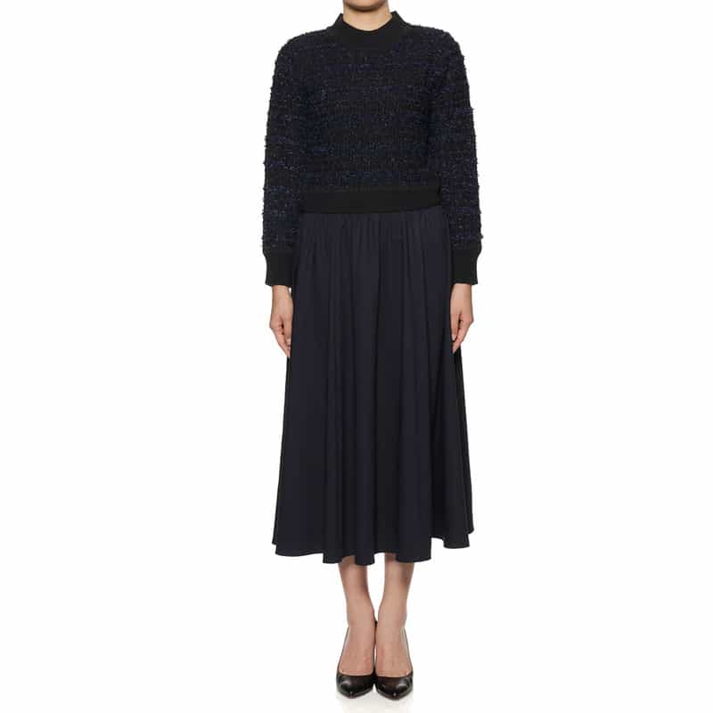 ツイード×ニットコンビネーションドドレス（2233682）｜BARNEYS NEW