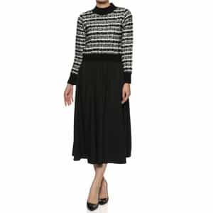 ツイード×ニットコンビネーションドドレス